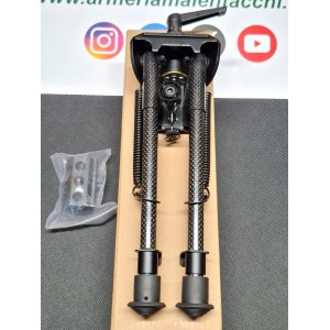 BIPIEDE TIPO HARRIS BASCULANTE  da 23 a 33 cm in Fibra di Carbonio