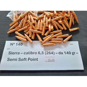 n° 140 palle Cal. 6,5 (264) da 140 gr - Semi Soft Point