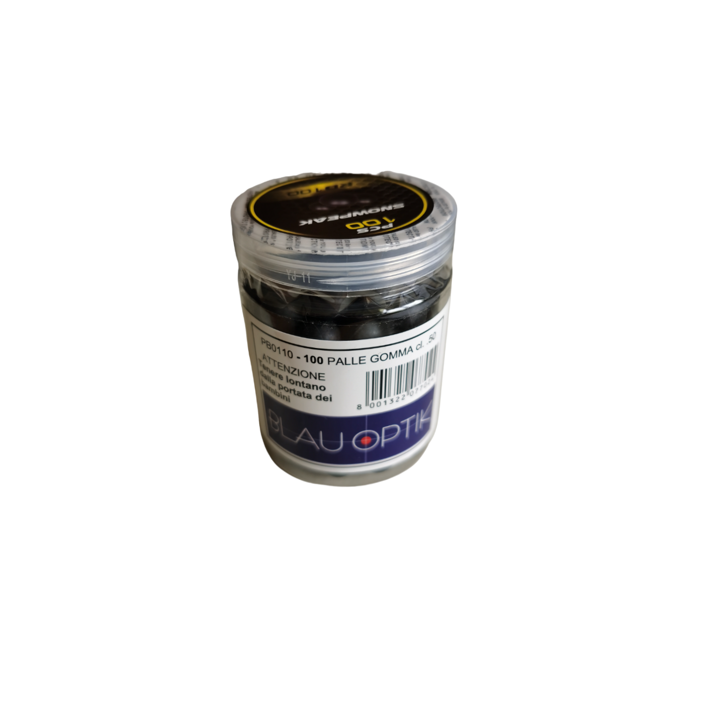 100 munizioni sferiche cal. 50  in polimero per pistole e fucili Blauoptik
