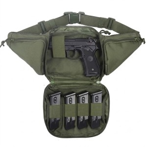 Marsupio verde  in cordura con fondina Interna per Beretta 92 / 98 / PX4 / APX   Glock 19 / 17 / 43 / 45