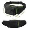 Marsupio nero in cordura con fondina Interna per Beretta 92 / 98 / APX / PX4 Glock 19 / 17 / 43 / 45