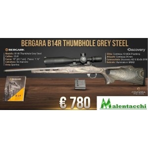 Bergara B14R Thumbhole Grey Steel calibro 22LR - calciatura da mancino