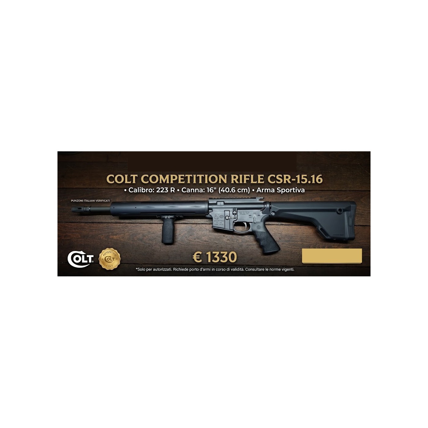 Colt Competition Rifle CSR-15.16 - Calibro 223 R - canna da 16 "