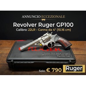 Ruger GP 100 canna da 4" in 22LR