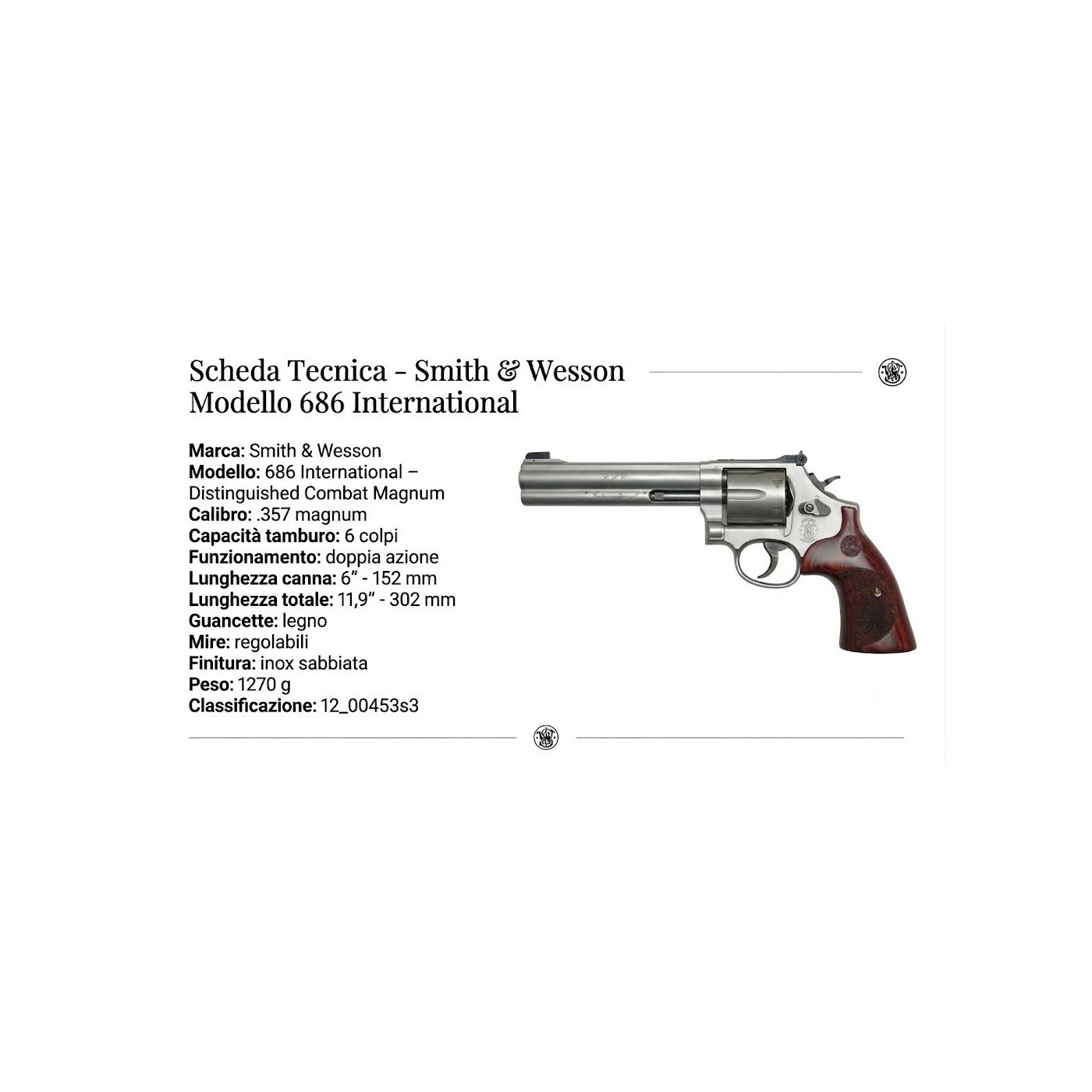 Smith & Wesson 686 6" 357 Mag INTERNATIONAL