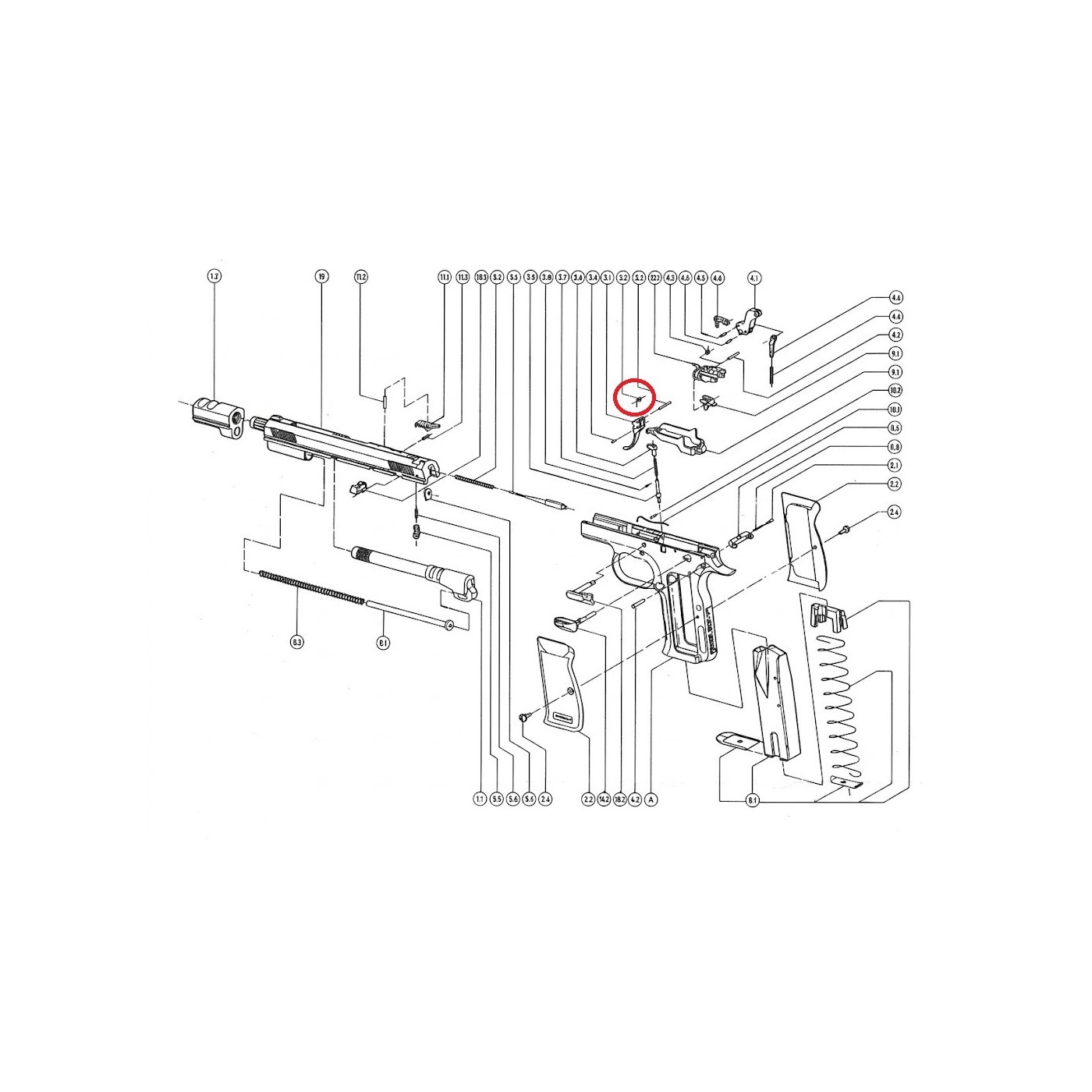 Tanfoglio spina 3.2  - Force 921 / 99