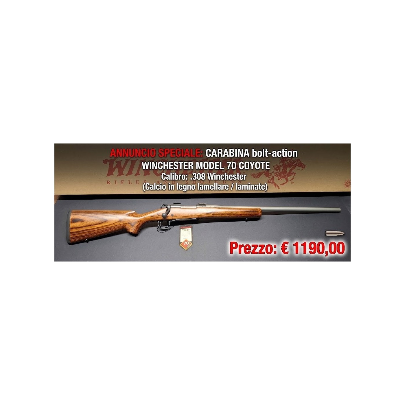 Winchester Coyote M 70 Laminated 308 Winchester