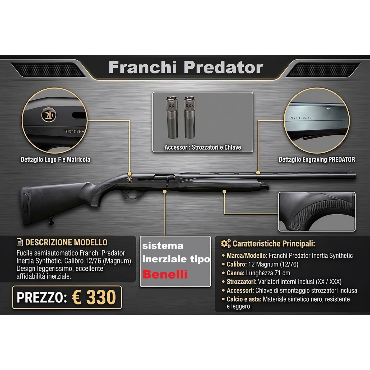 Franchi Predator Inertia Synthetic 12 Magnum