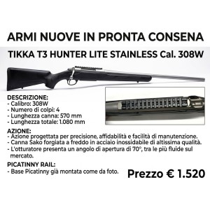 TIKKA T3 HUNTER LITE STAINLESS Cal. 308W