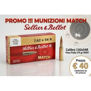 SELLIER & BELLOT 7,62x54R da 174 gr HPBT MATCH