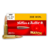 SELLIER & BELLOT Match CAL 308 WIN 168 gr HPBT