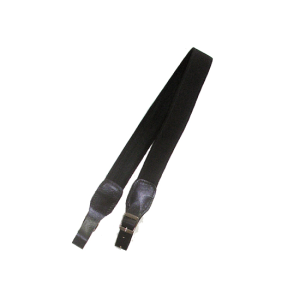 Cinghia elastica nero tactical e riporti in pelle