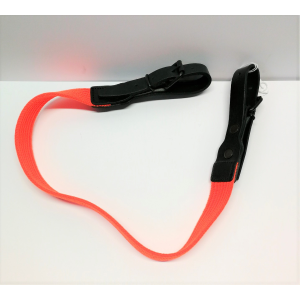 Cinghia elastica orange Tactical con riporti in pelle