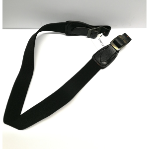 Cinghia elastica nero tactical e riporti in pelle