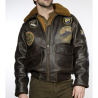 Schott G-1 Top Gun Leather Bomber Jacket TAGLIA L americana XL europea