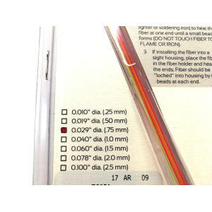 TRUGLO Fibra ottica di ricambio .029 / .75mm / 5 pezzi