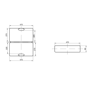 VALIGIA RIGIDA CON IMBOTTITURA - MISURE 47,5 X 27 X 8 CM