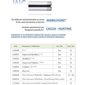 BERETTA CAL 12 ** MOBILCHOKE INTERNO - IM - STROZZATORE