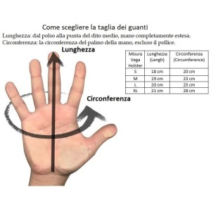 GUANTO DA TIRO MEZZE DITA IN LYCRA MISURA M - Vega Holter -